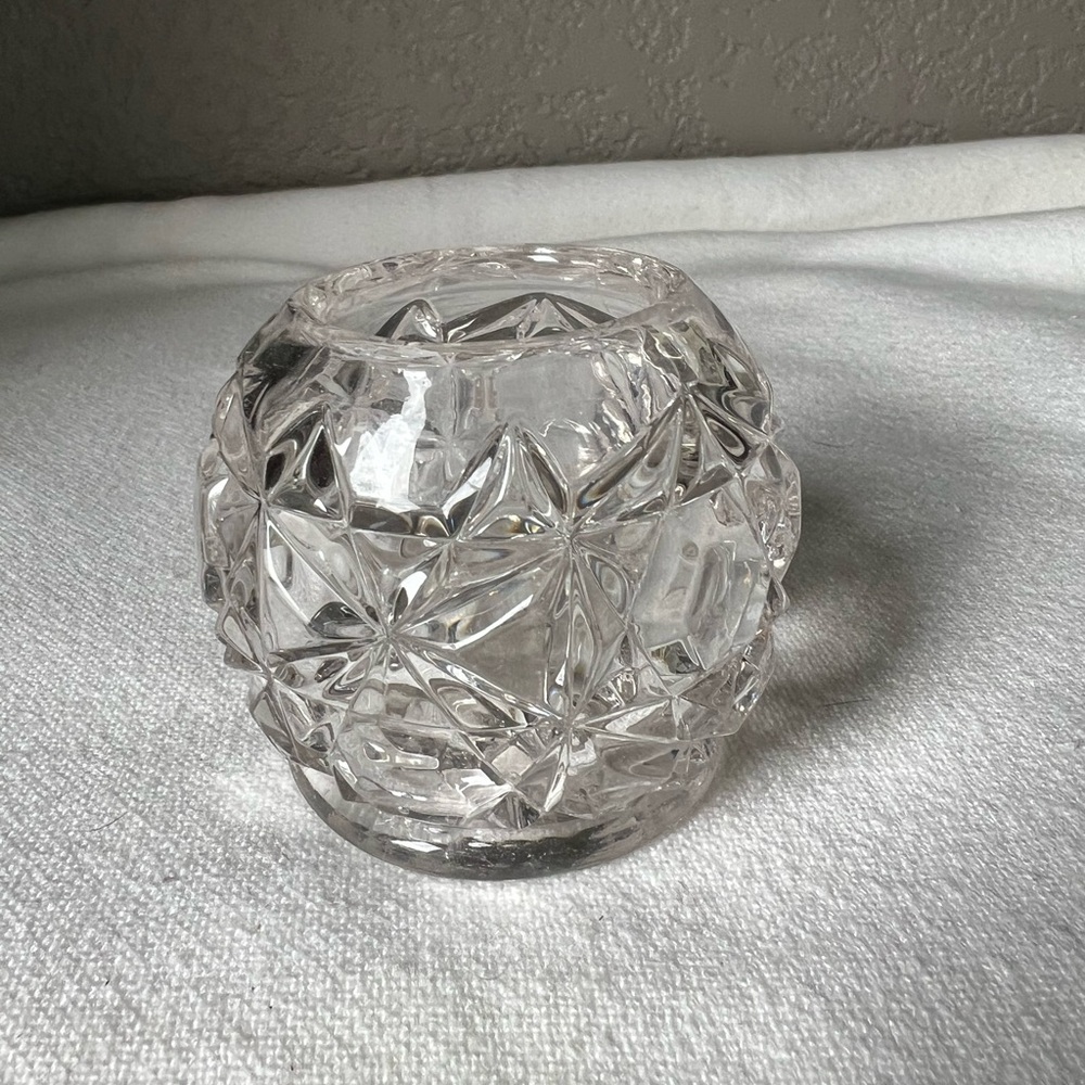 Vintage Crystal candle holder, votive or tea light